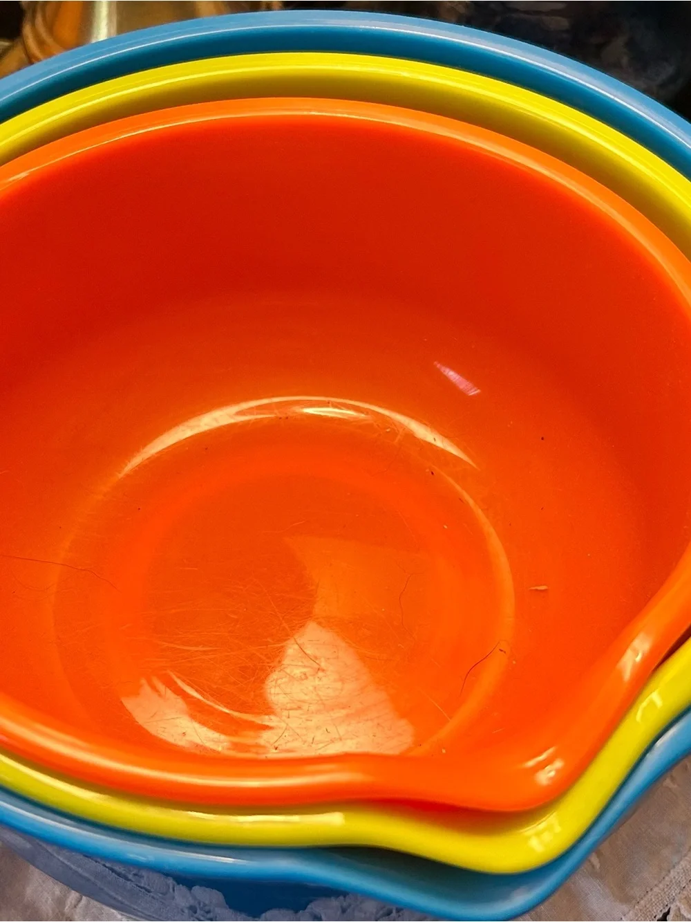 Stackable Silicone Mixing Bowls Set — Orange, Yellow & Blue